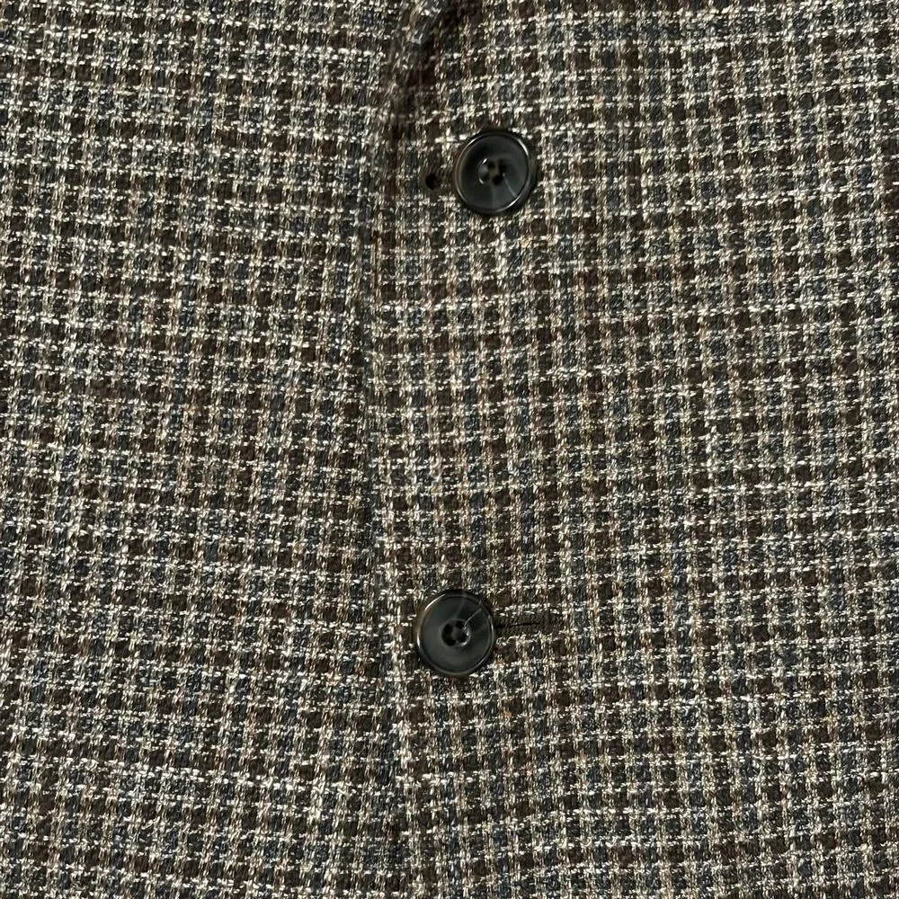 Jos A Bank 1905 48R Brown Check Relaxed Soft Shoulder Blazer Jacket Sport Coat